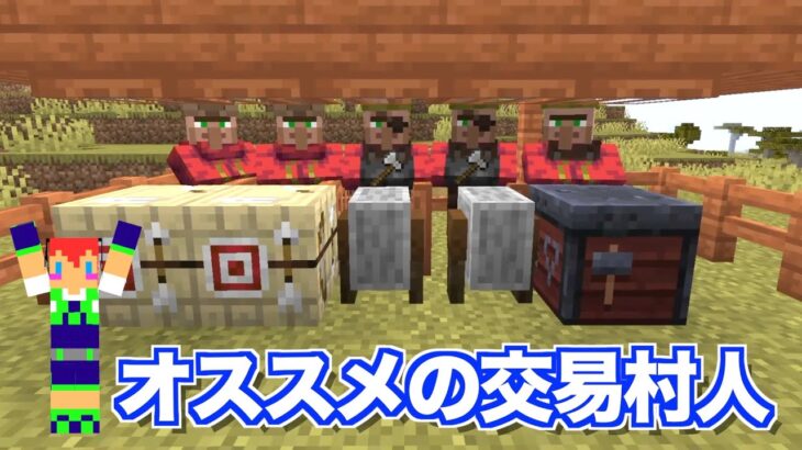 マイクラjava版 オススメの交易村人 序盤編 じゃじゃワールド ３ Minecraft Summary マイクラ動画