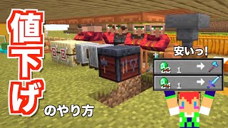 【マイクラjava版】交易価格の値下げ方法・ゾンビ化・治療で安くする＃７「じゃじゃクラ」