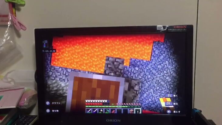 マインクラフトpart3家づくりの途中、途中から洞窟探検ダイヤ発見！？