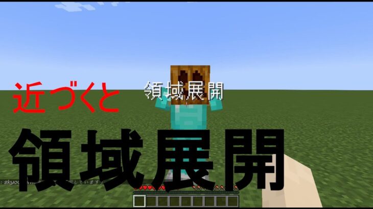 【マインクラフト】領域展開する、防具立て