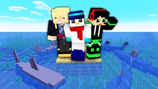 【マイクラ】1週間ワイテルズと海上サバイバル生活してみた結果！？