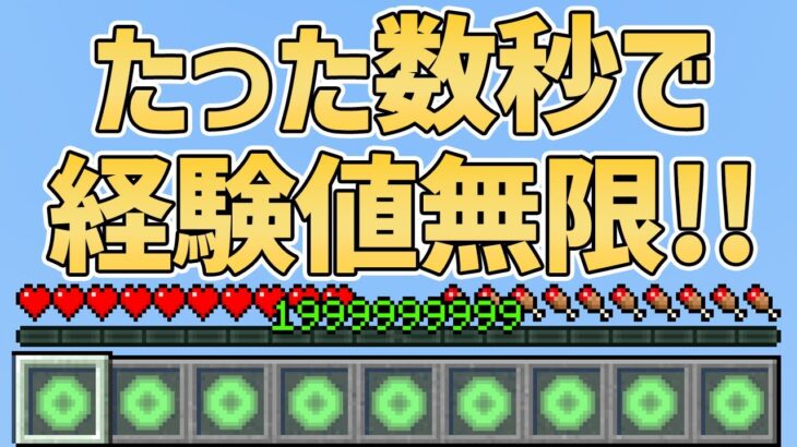 マイクラコマンド 数秒で経験値を大量にゲットする方法 コマンドブロック不要 1 18 統合版 Java版 Shorts Minecraft Summary マイクラ動画