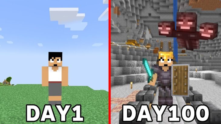 【100days】３回死んだら終わりの世界でサバイバル【マイクラ】【カズクラ2022】