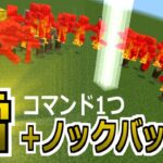 【コマンド1つ】当たると吹き飛ばされる効果を雷につけるコマンドを作ってみた【マイクラBE】