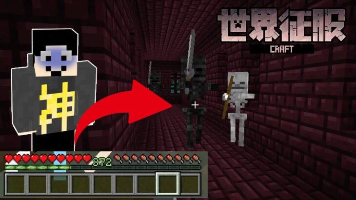 【マイクラ】手持ちゼロでウィザ助頭狩り→罰ゲーム確定【世界征服クラフト #44】【Java1.18.1】