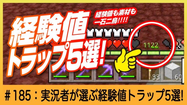 【経験値欲しいならコレ】実況者が選ぶオススメ経験値トラップ5選！【素材も取れて一石二鳥】マインクラフト 統合版 Switch/PE/PS4/Xbox/Win10