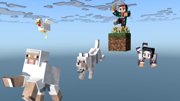炭しのが１つしかブロックがないマインクラフトを本気でクリアしようとした結果！？#6【ぱちしゅう】【まいくら】【ぱちしえ】