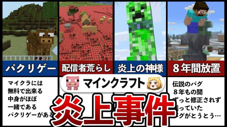 【マイクラ】マイクラ史に残る炎上事件7選