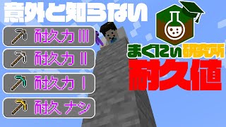 【マイクラ】耐久エンチャって実際どうなの？徹底研究！【まぐにぃ研究所】【Java1.18.1】