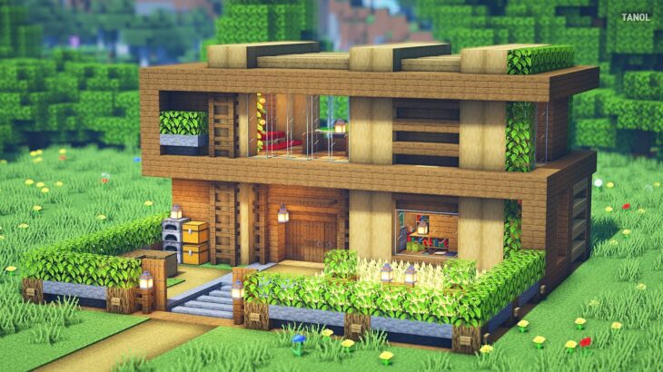 ⚒️ Minecraft | How To Build a Wooden Modern House