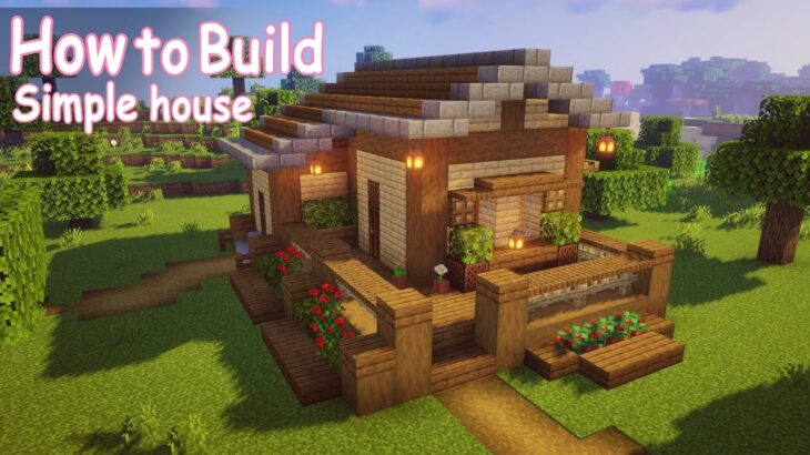 【Minecraft】サバイバルでも簡単な家の作り方/ How to build simple house 【マイクラ】