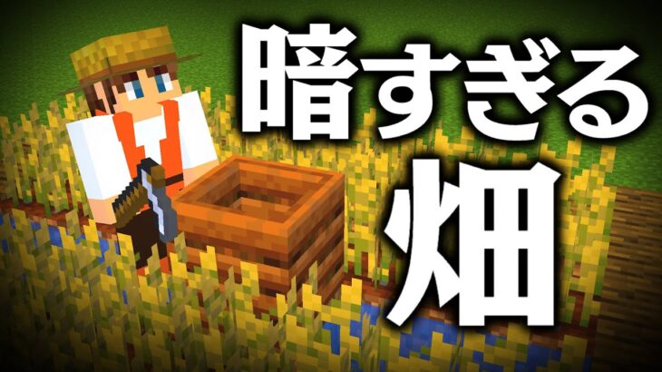 部屋の中に明るい畑を作りたい!!海底神殿村で自給自足!!マイクラ実況Part489【マインクラフト】