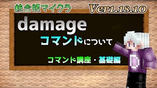 【統合版マイクラ】Ver1.18.10 damageコマンドについて ～コマンド講座・基礎編～