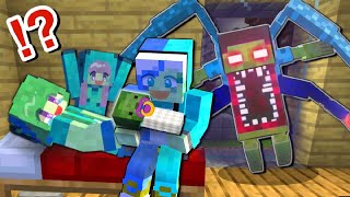 【幸せなゾンビ家族を襲う影…】マイクラでゾンビとして生きる世界が大変すぎた💦赤ちゃんと仲間を救うために巨大なヘロブラインを倒せ‼️【まいくら minecraft】ぽっぴんず