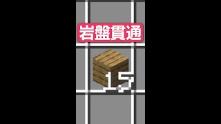木材だけで岩盤を貫通できる裏技！！？【マイクラ豆知識 解説 裏技】