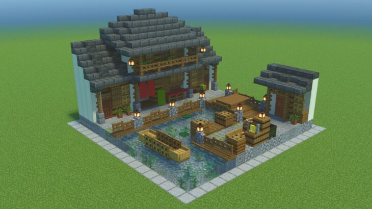 【マインクラフト】１チャンクで和風の街並みを作る方法【マイクラ建築】