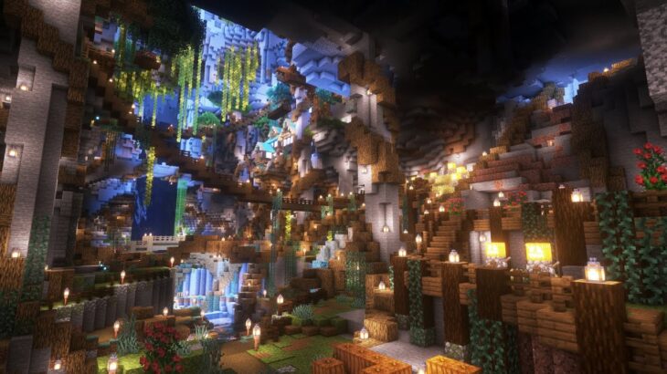 洞窟ワールドで地底湖を作るので整地【マインクラフト1.18】