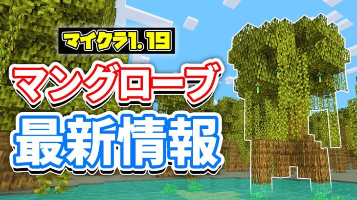 【マイクラ1.19】マングローブ最新情報・泥ブロック＆1.18.2リリース内容まとめ！【マインクラフト】ワイルドアップデート