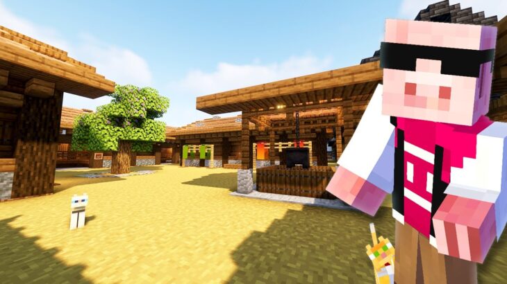 【マイクラ建築】村人が暮らすデカイ裏通りができました#23【マイクラ】【MENワールド2022】