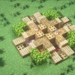 【マインクラフト】簡単！オークで作る地下拠点の作り方【Minecraft】How to Build a Underground base【マイクラ建築】