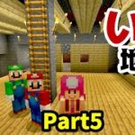 【ゲーム遊び】Part5 キノピコとマリオの家を改造して地下を作る マリオのサバイバルでマイクラ【アナケナ&カルちゃん】Minecraft