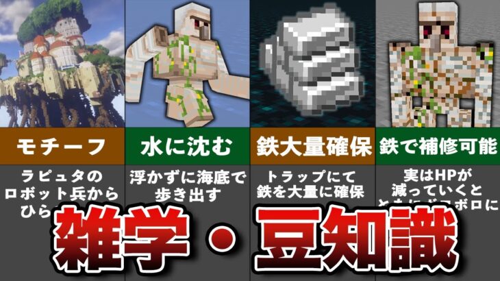 意外と知らないアイアンゴーレムの雑学と豆知識【ゆっくり解説】
