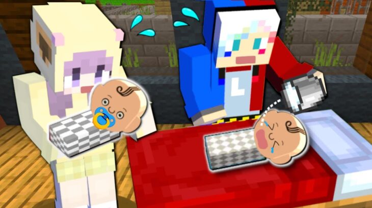 【迷子を救え✨】マイクラで赤ちゃんのお母さんを探した結果⁉️マグマの海や迷路の森を乗り超えて子供を家まで届けろ‼️🥺【まいくら マインクラフト】ぽっぴんず