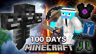 【マイクラ】100日後に神シードのお宝でウィザーと戦った結果？！😱【まいくら・マインクラフト】【100days】