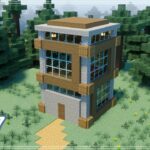 【マインクラフト】簡単！７×７で作るモダンハウスの作り方【マイクラ建築講座】How to build 7×7 Survival House.