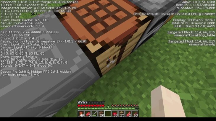 初めてMODいれたから遊ぶ　クリックまな板【マインクラフト】