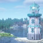 【マインクラフト】青い灯台の作り方【Minecraft】How to Build a Light house【マイクラ建築】