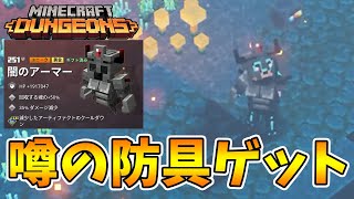 【マイクラダンジョンズ】噂の黄金クールダウン闇のアーマーをゲットした！【naotin】