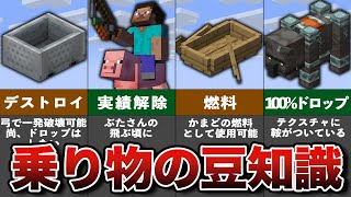 マイクラ意外と知らない乗り物の雑学と豆知識まとめ【ゆっくり解説】