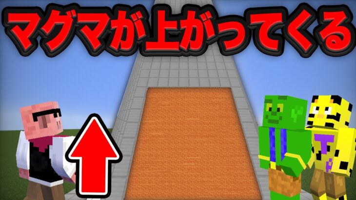 【マイクラ】地下から徐々に溶岩が迫ってくるタワーからの脱出【帰宅部】