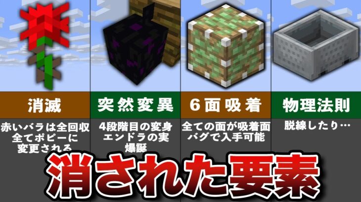 マイクラ意外と知らない廃止された要素【ゆっくり解説】