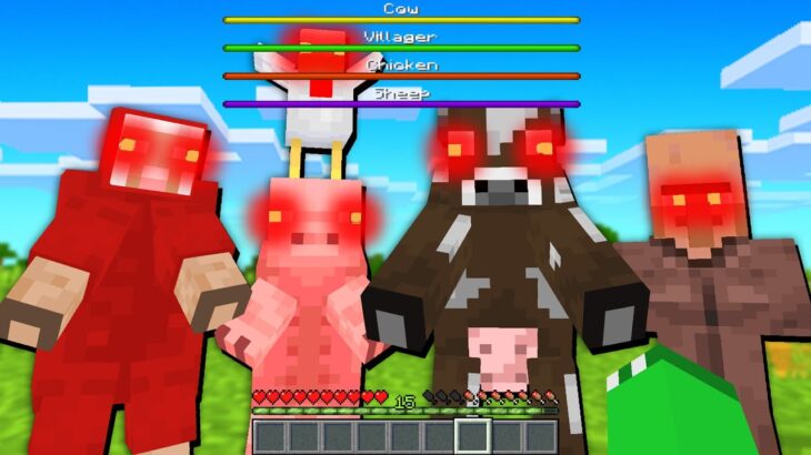 動物が最強のボスになったマインクラフト【まいくら・マインクラフト】