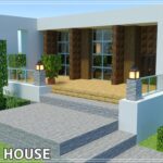 【マインクラフト】白のコンクリートを使ったおしゃれなモダンハウスの作り方【マイクラ建築】How to build MODERN HOUSE.