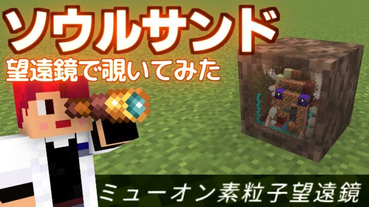 [マイクラ] ソウルサンドの中身を望遠鏡で覗いてみた！[Minecraft]