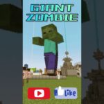【Minecraft】ジャイアントゾンビが村に襲来した!? Giant zombie #minecraft #マイクラ #マイクラ私のお気に入り #Shorts #ゾンビ