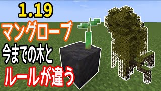 【マイクラ1.19】今までの木とルールの違うマングローブ【Minecraft 】