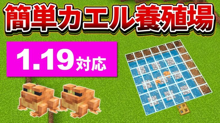 1.19対応【マイクラ統合版】色んな色のカエルが増やせる！カエル増殖機の作り方【PE/PS4/Switch/Xbox/Win10】ver1.18