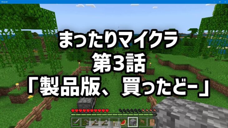 まったりマイクラ第3話「製品版買ったどー」