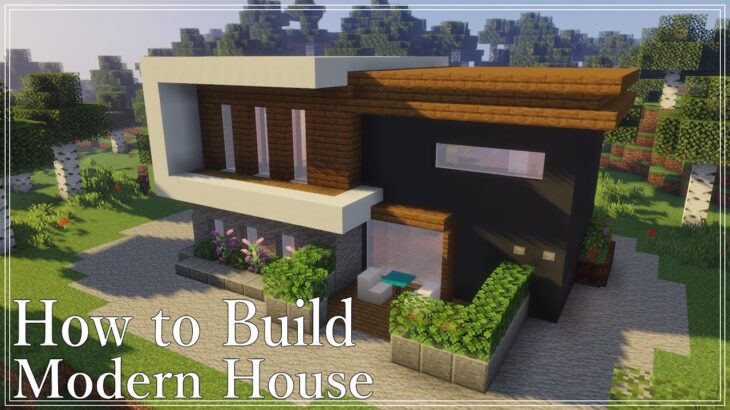 【Minecraft】モダン風な家の作り方/How to build modern house【マイクラ現代風建築】