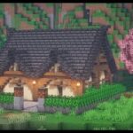 【Minecraft】桜のある和風建築　Japanese　House