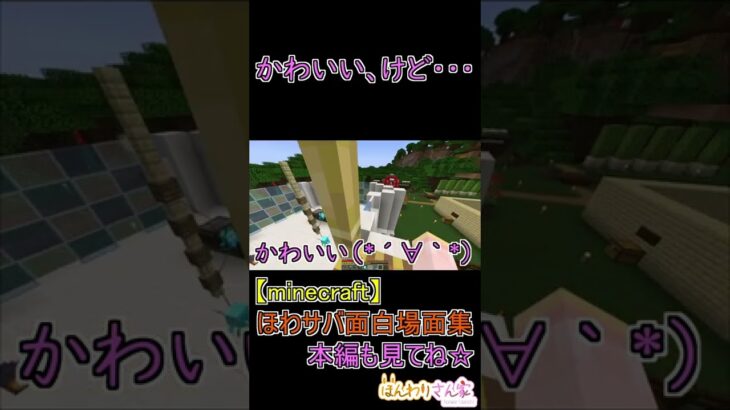 【minecraft】ほわサバ面白場面集☆アレイが家にやってきた♪かわいい!!!けど･･･そんなぁｗ #shorts