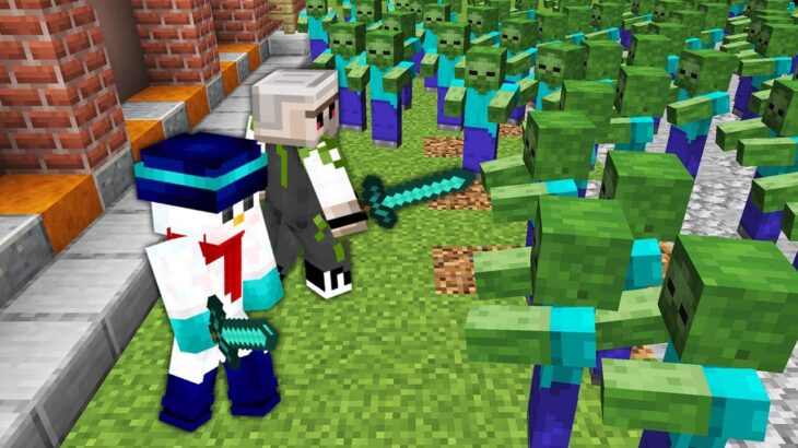 【マイクラ】ゾンビだらけの世界で生き残れ！