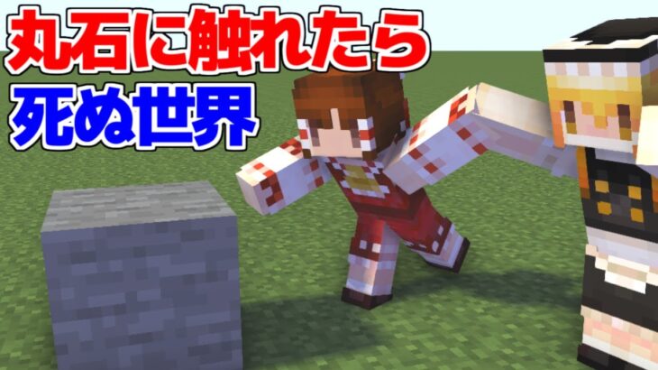 【マイクラ】石に触れたら死ぬ世界！【マイクラ豆知識 解説 裏技/ゆっくり実況/マインクラフト】