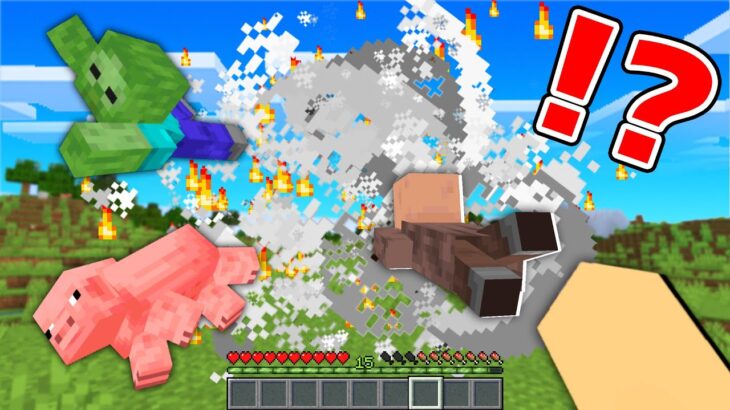 モブを投げたら大爆発www【まいくら・マインクラフト】