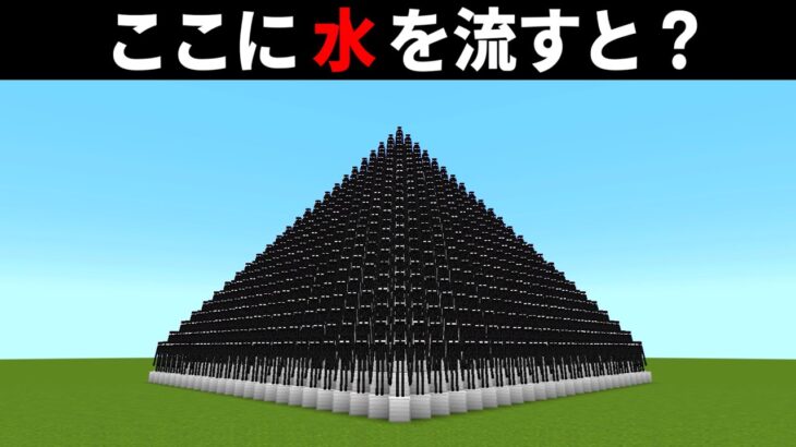 【マイクラ】ピラミッド状の “エンダーマン” 1200体に水をぶっかけると、どんな瞬間が見れるのか検証 1.19【マインクラフト】