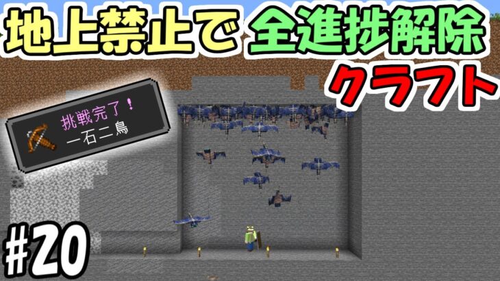 【マインクラフト】#20 地上禁止で全進捗解除クラフト　～ファントム進捗を狙う～【マイクラ】